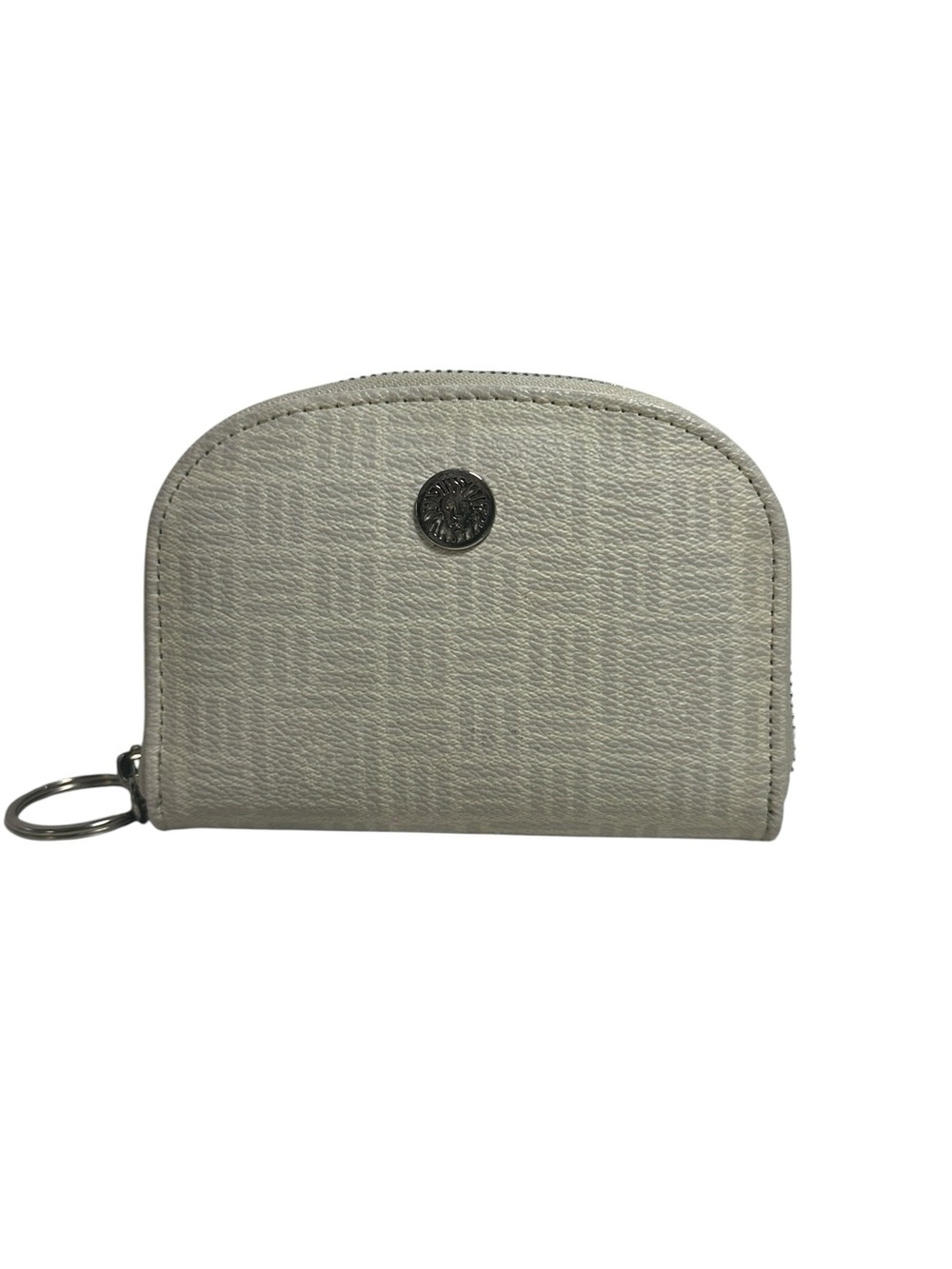 Anne Klein Cream Zip Coin Pouch with Keyring